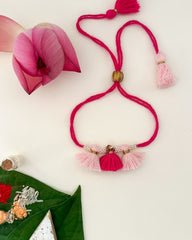 Handcrafted Tassel Pearl Rakhi