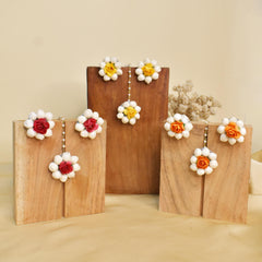 Mogra Flower Maang Tikka and Earrings Combo