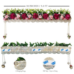 Royal Red Rose Floral Door Hanging Toran