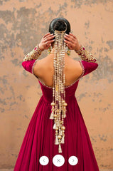 Handmade Hair Bun Accessory with Tassels for Wedding, Mehendi, Haldi & Reception