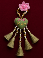 Heart Shape Rakhi with "Dog Mom" Text | Special First Raksha Bandhan Rakhi