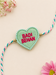 Cute Green Bari Behan Designer Rakhi