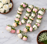 Varmala Premium Pink & White Rose – Elegant Floral Wedding Jaimala