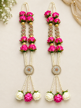 Dark pink Rose Kundan Varmala