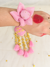 Pink Heart My 1st Karwachoth Kalira with Golden Bells & Tassels