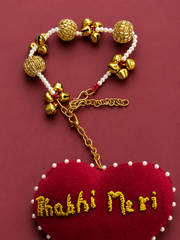 Heart Shape Rakhi with "Bhabhi Meri Hoor Wargi" Text | Special First Raksha Bandhan Rakhi
