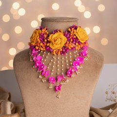 Rose Flower Necklace Set