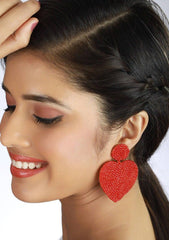 Heart Handmade Beaded Earring