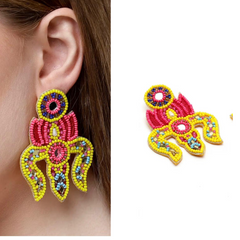 Trishul Beaded Earrings