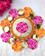 Beaded Rangoli Mat For Home Decoration