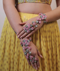 Beaded Haldi Jewellery Set