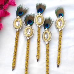 Peacock Kundan Tilak Stick