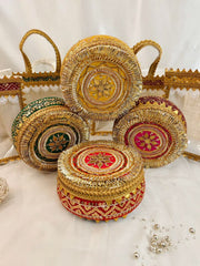 Ladoo Box With Jute Bag (500gm ladoo Box)