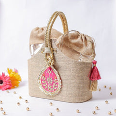 Jute Gift Basket 12/12 inches