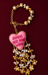 3D Heart Shape Rakhi with "Bhabhi Meri Hoor Wargi" Text | Special First Raksha Bandhan Rakhi (Copy)