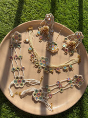Royal Beaded Haldi Jewellery Set