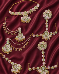 Royal Beaded Haldi Jewellery Set