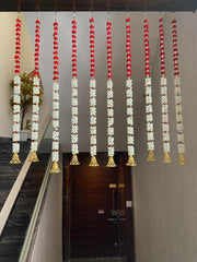 Premium Mogra With Rose Flower Diya Hanging Toran