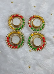 Handcrafted Multicolor Round Tealight Holders