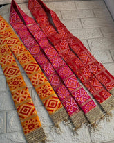 Bandhej With Golden Print Welcome Dupatta
