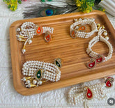 Elegant Pearl Beaded Bracelet with Ring