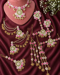 Royal Beaded Haldi Jewellery Set