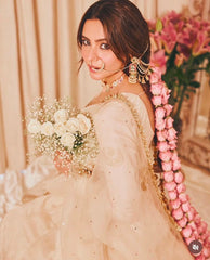 Elegant Pink Rose Gajra Bridal Hair Parandi – Traditional Floral Hair Accessory Pink Colour 4 line