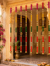 Multicolor Handmade Beaded Door Hanging 6FT