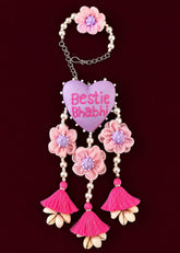 Bestie Bhabhi Heart Floral Lumba Rakhi