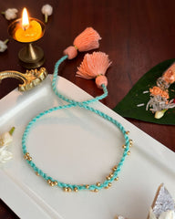 Royal Aqua Lumba Bhaiya Bhabhi Rakhi Set