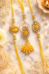 Sunshine Paisley Designer Rakhi Set of 3
