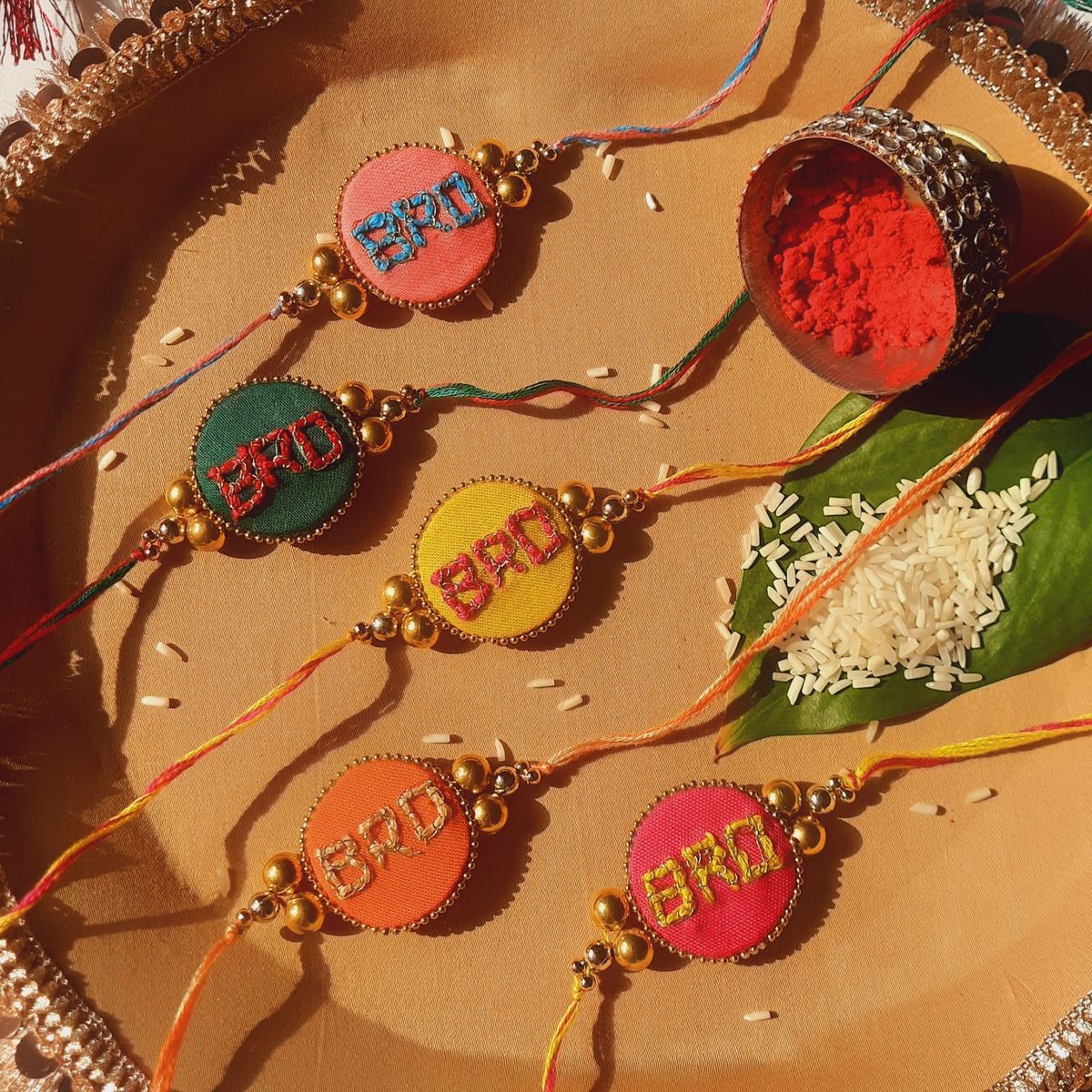 Handcrafted Bro Embroidered Rakhi
