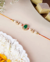 Classic Kundan Pearl Rakhi