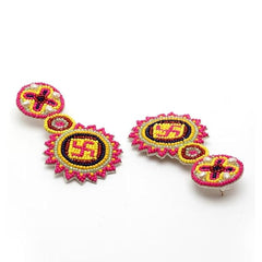 Swastic Beaded Earring