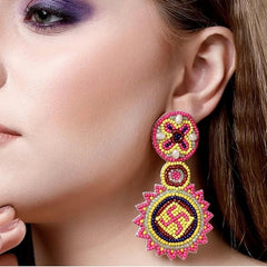 Swastic Beaded Earring
