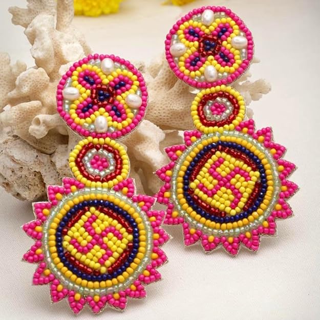 Swastic Beaded Earring