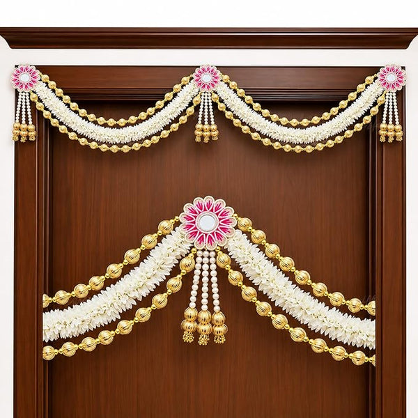 Royal Red Rose Floral Door Hanging Toran