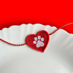Pet Lover Paw Heart Rakhi