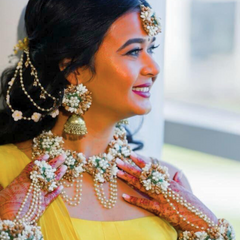 White And Golden Necklace