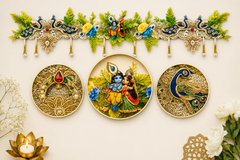 Krishna Designe Toran | Handcrafted Pearl & Latkan Bandanwar