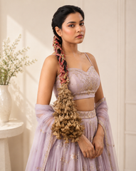 Punjabi Braid Hair Accessory with Metallic Tassel Latkan for Wedding, Mehendi & Sangeet