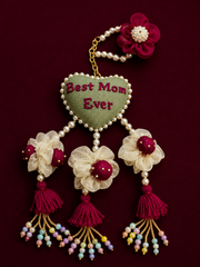 Heart Shape Rakhi with "Best Mom Ever" Text | Special First Raksha Bandhan Rakhi