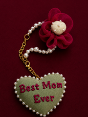 Heart Shape Rakhi with "Best Mom Ever" Text | Special First Raksha Bandhan Rakhi