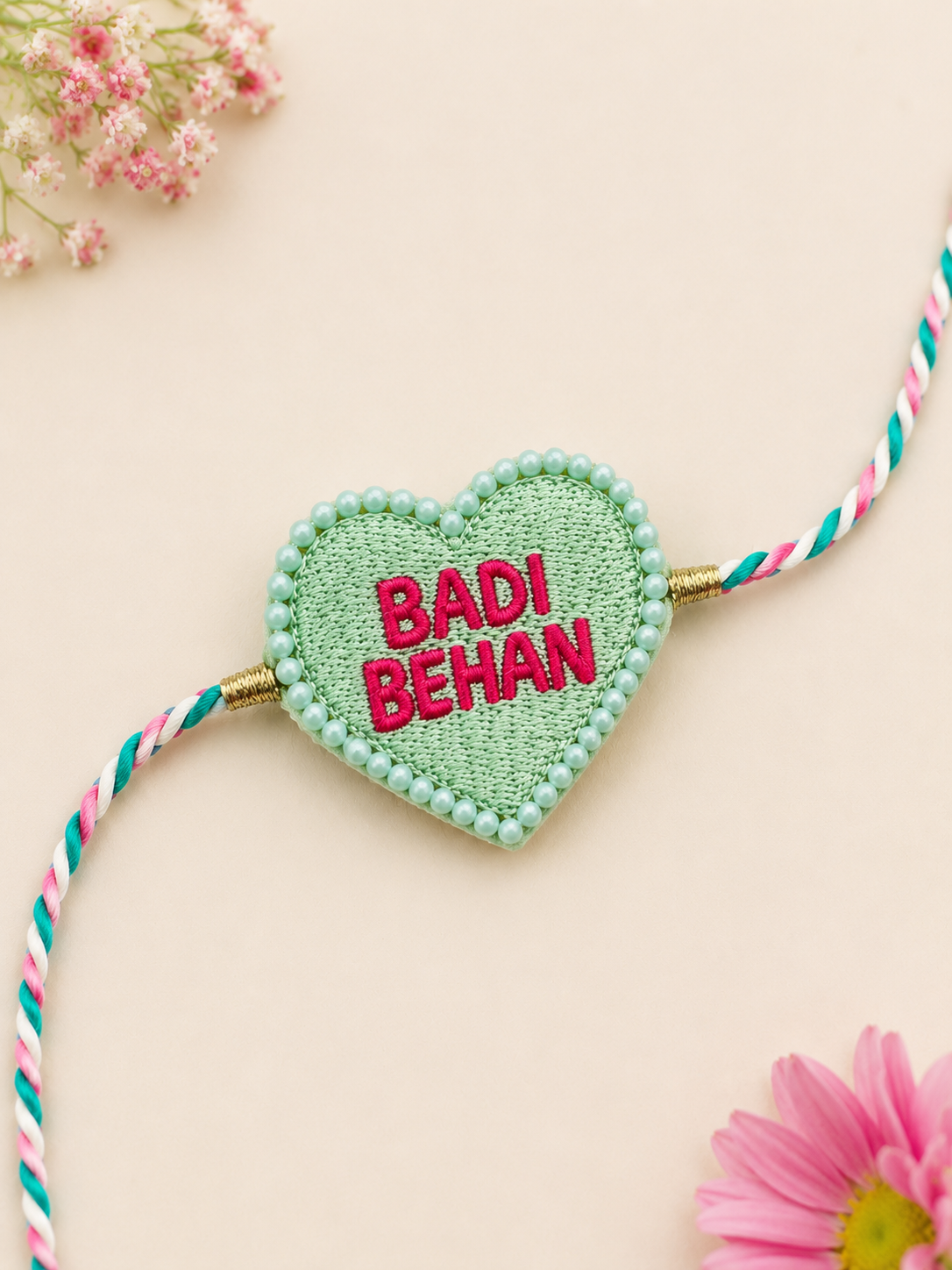 Cute Green Bari Behan Designer Rakhi