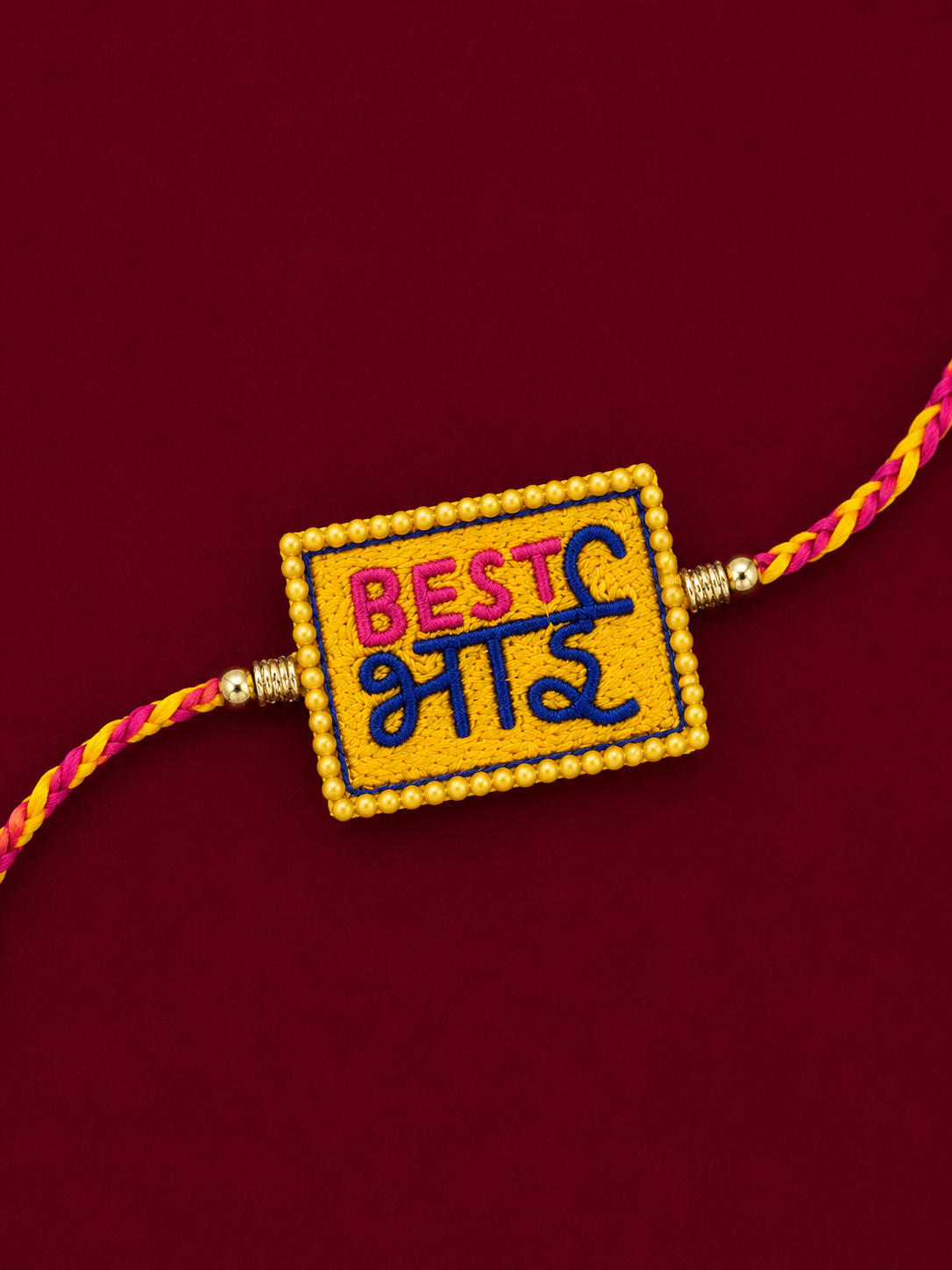 est Bhai Embroidered Designer Rakhi for Brother
