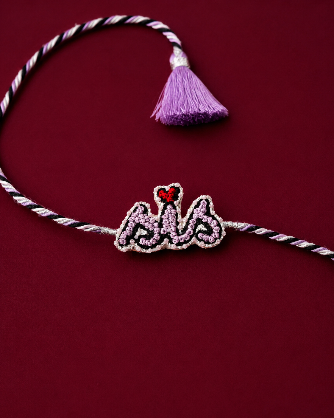 Cute Purple SIS Designer Rakhi