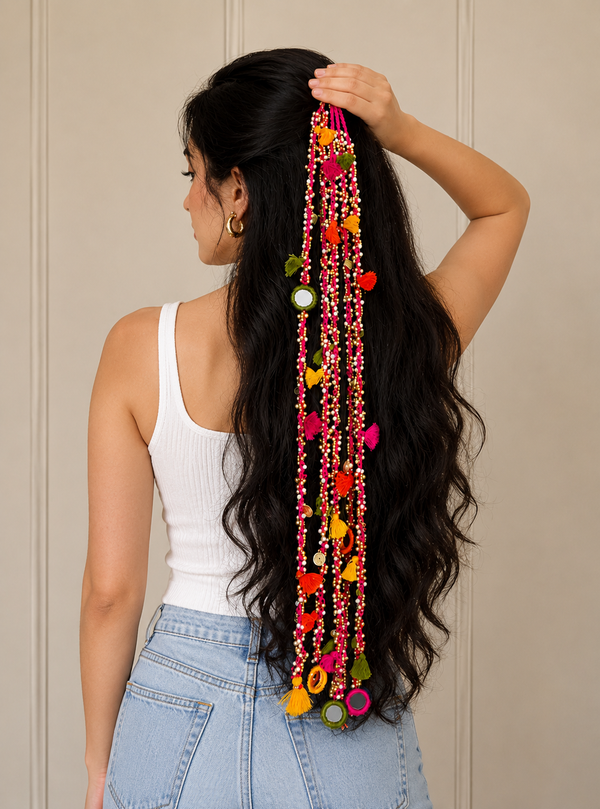 Rashmika Mandanna Hair Parandi (Dark Pink)