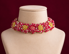 Handmade Pearl & Pink Beaded Long Drop Earrings for Women