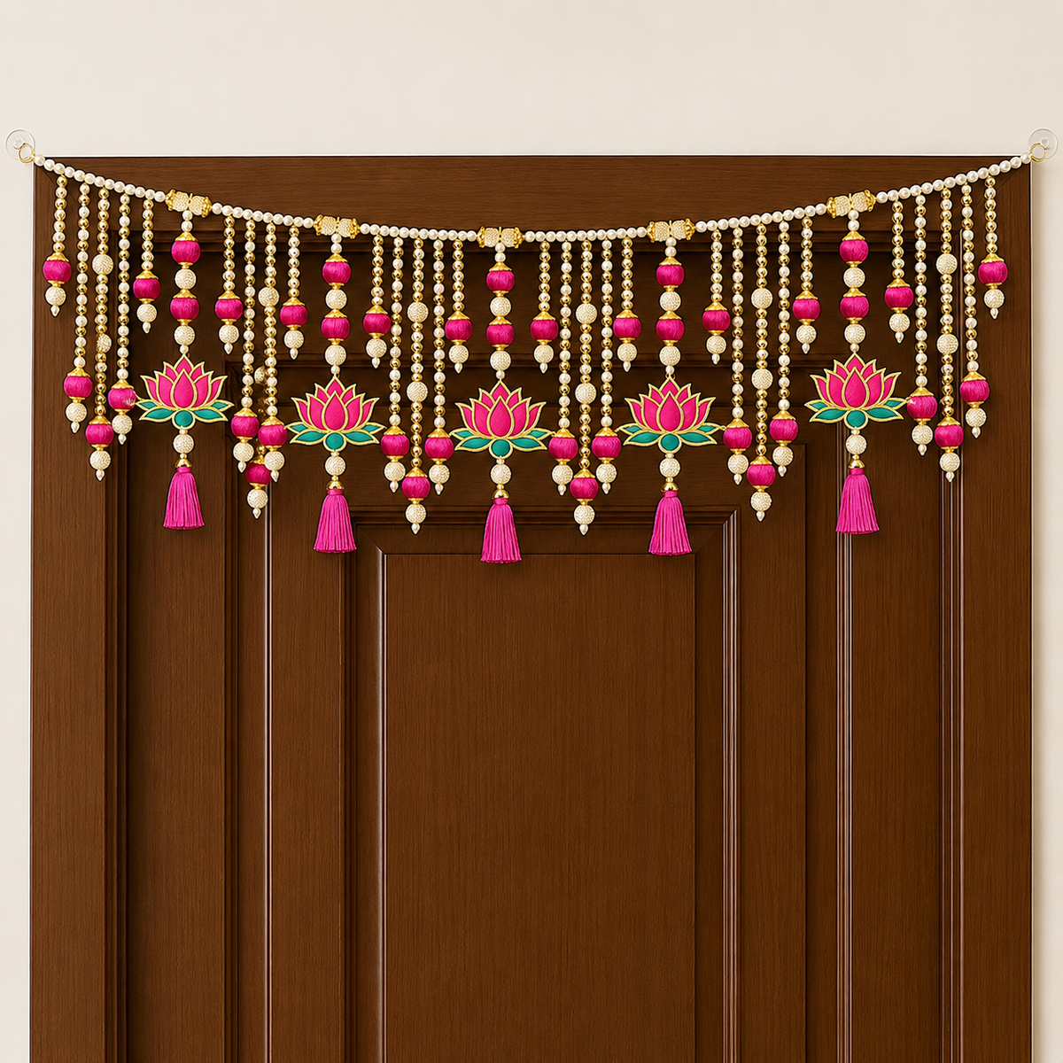Elegant Handmade Lotus Decorative Toran