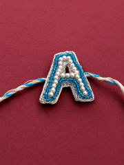 Auspicious A to Z letter Rakhi | Traditional Spiritual Rakhi